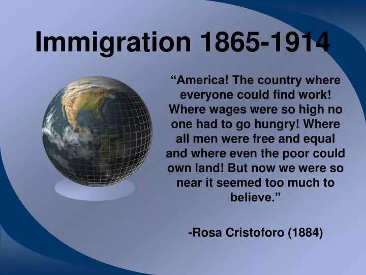 immigration 1865 1914