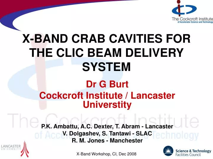 x band crab cavities for the clic beam delivery system