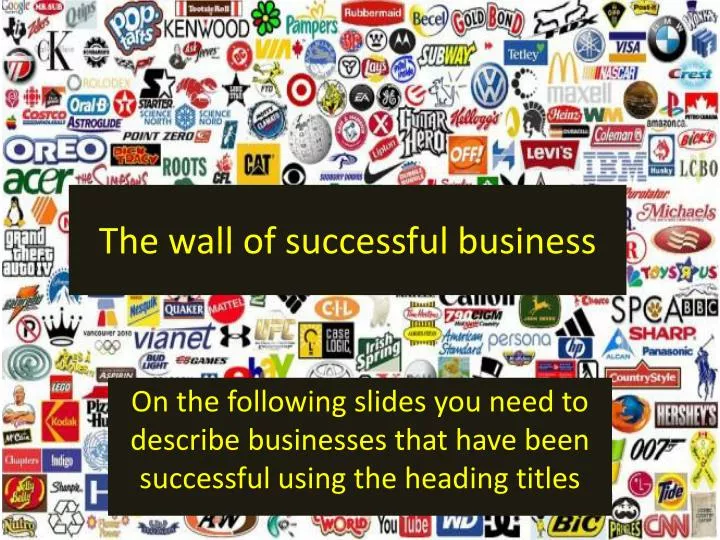 the wall of successful business