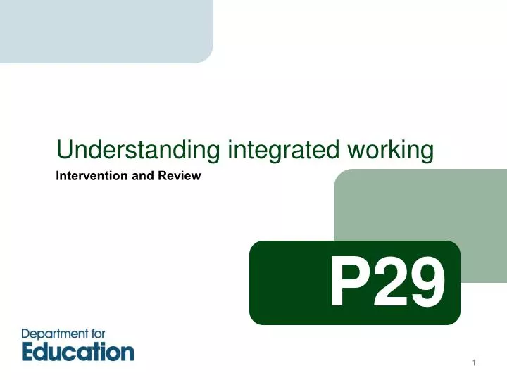understanding integrated working