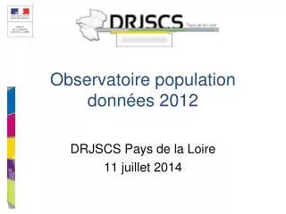 observatoire population donn es 2012