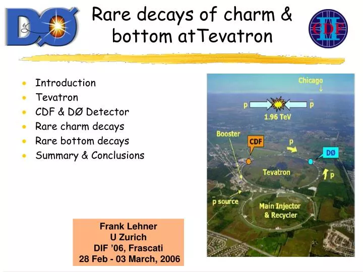 rare decays of charm bottom attevatron