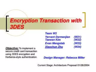 Encryption Transaction with 3DES