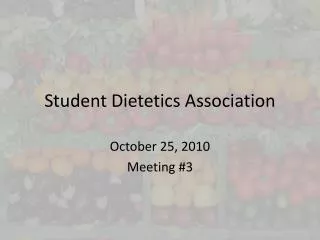 Student Dietetics Association