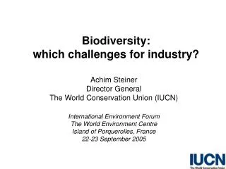 Biodiversity: which challenges for industry?