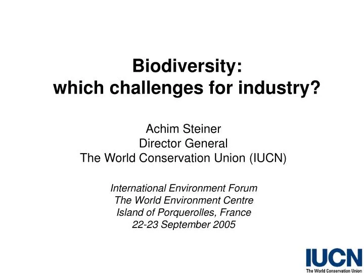 biodiversity which challenges for industry