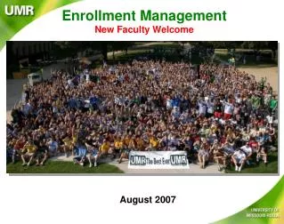 Enrollment Management New Faculty Welcome