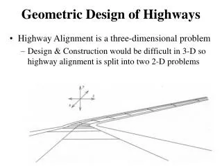 Geometric Design of Highways