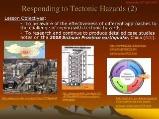 Responding to Tectonic Hazards (2)