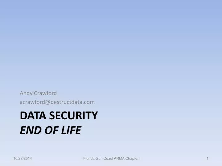 data security end of life