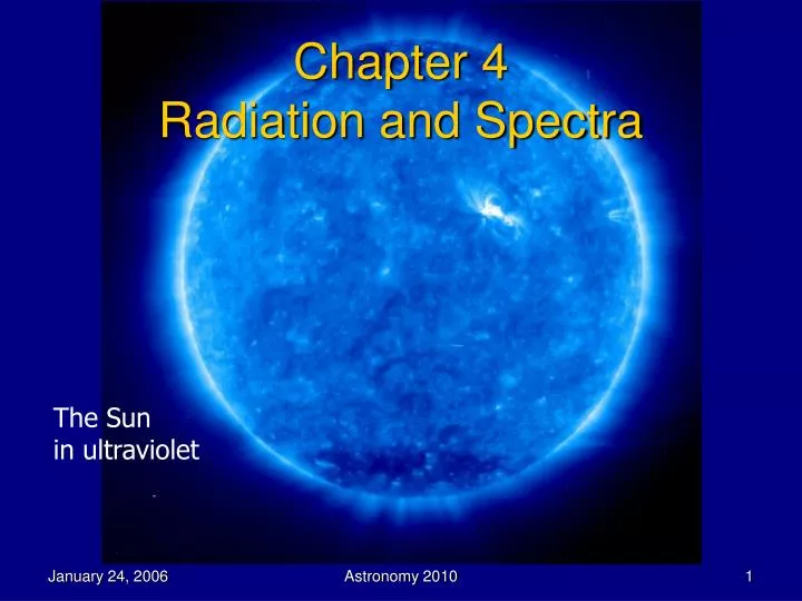 chapter 4 radiation and spectra