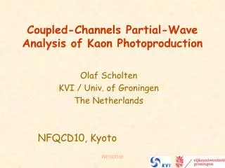 Coupled-Channels Partial-Wave Analysis of Kaon Photoproduction