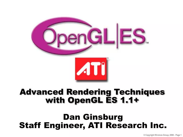 advanced rendering techniques with opengl es 1 1
