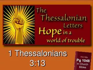 1 Thessalonians 3:13