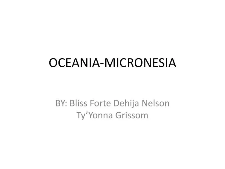 oceania micronesia