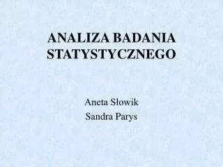 analiza badania statystycznego