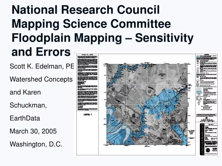 national research council mapping science committee floodplain mapping sensitivity and errors