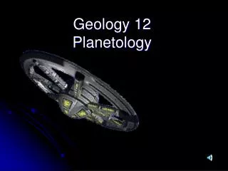 Geology 12 Planetology