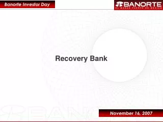 Recovery Bank