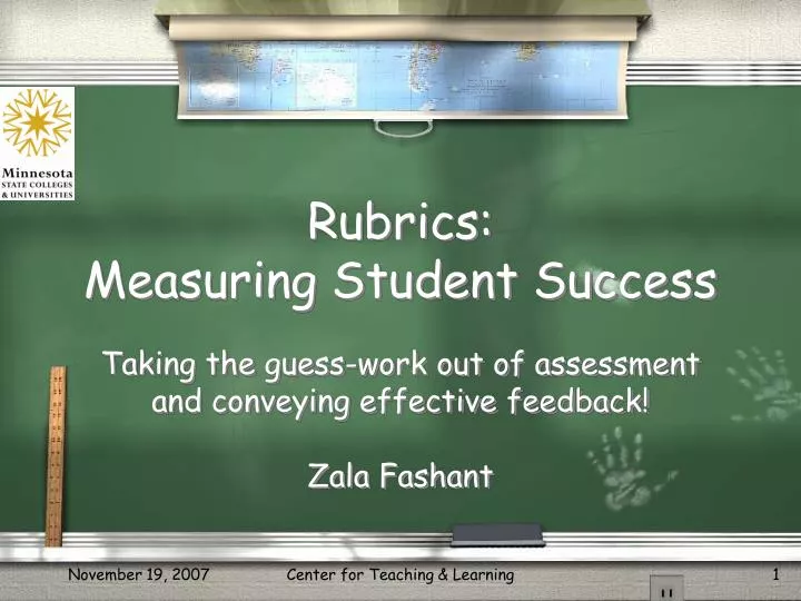 rubrics measuring student success