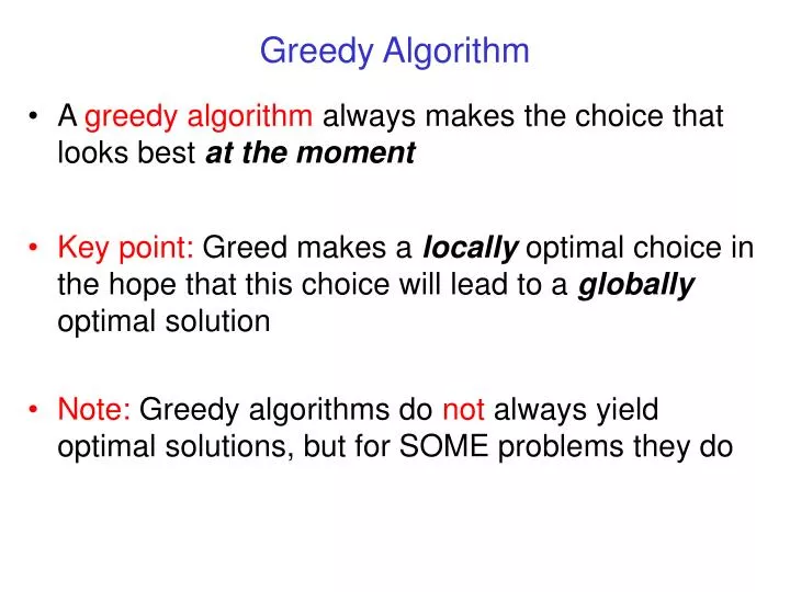 greedy algorithm