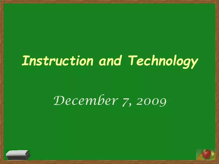 instruction and technology