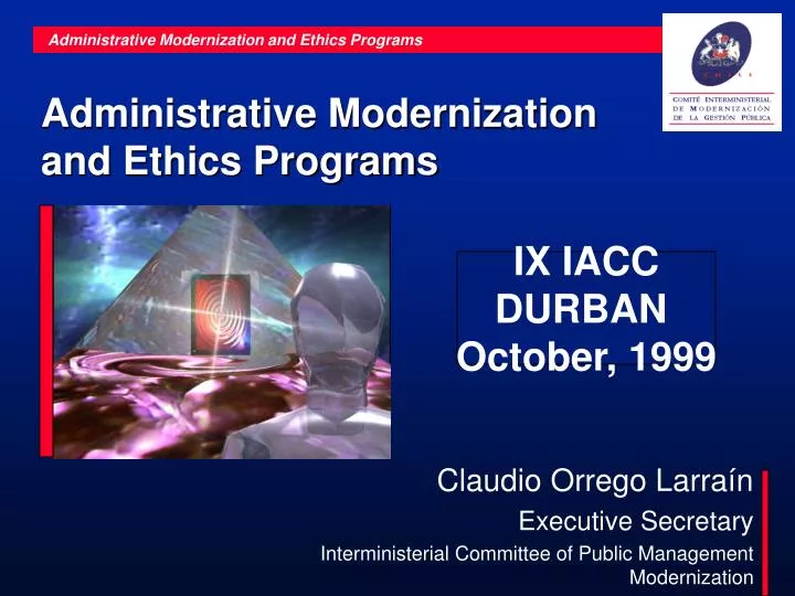administrative modernization and ethics programs