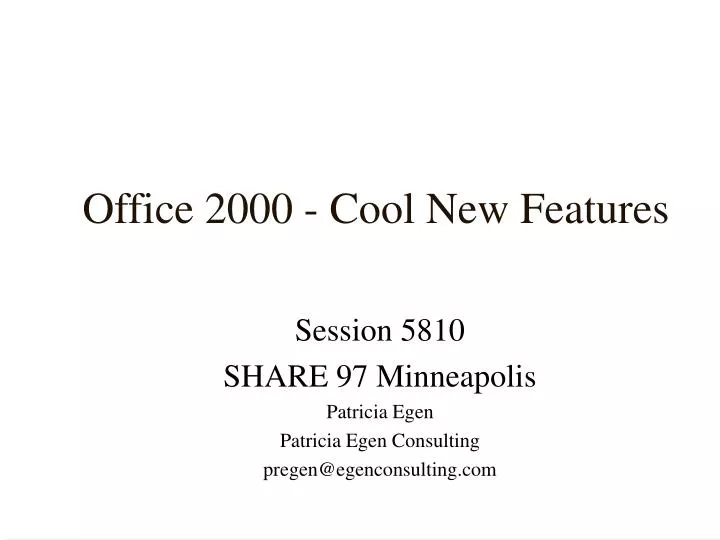 office 2000 cool new features