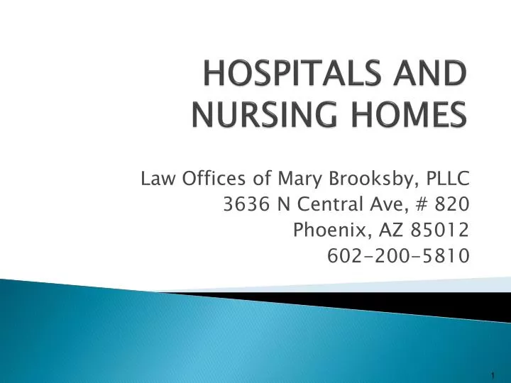hospitals and nursing homes