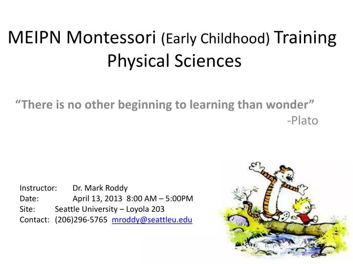 meipn montessori early childhood training physical sciences