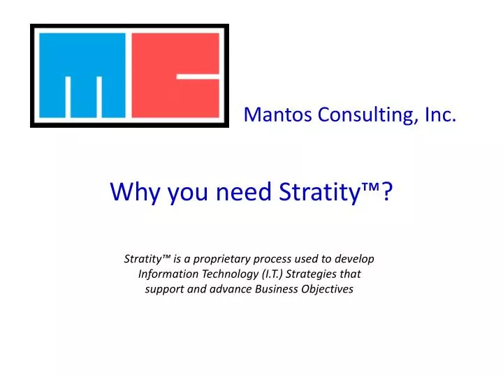 why you need stratity