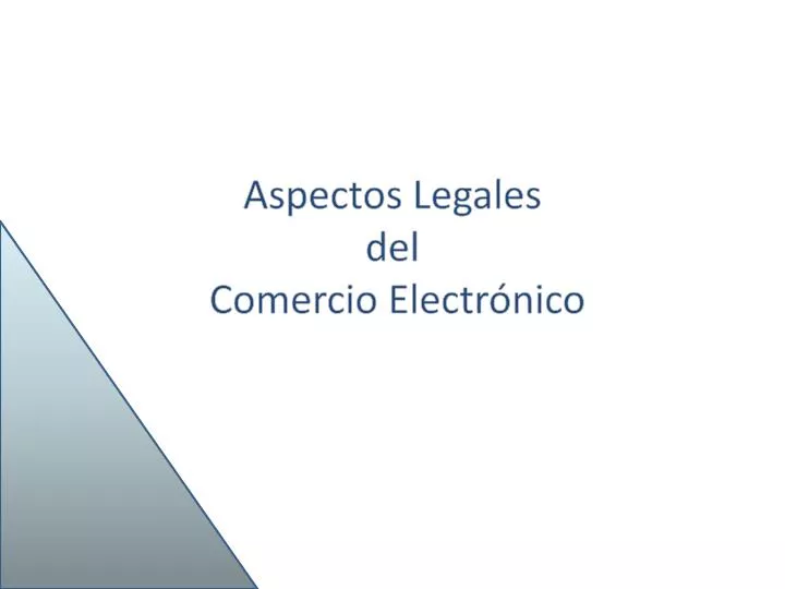 aspectos legales del comercio electr nico