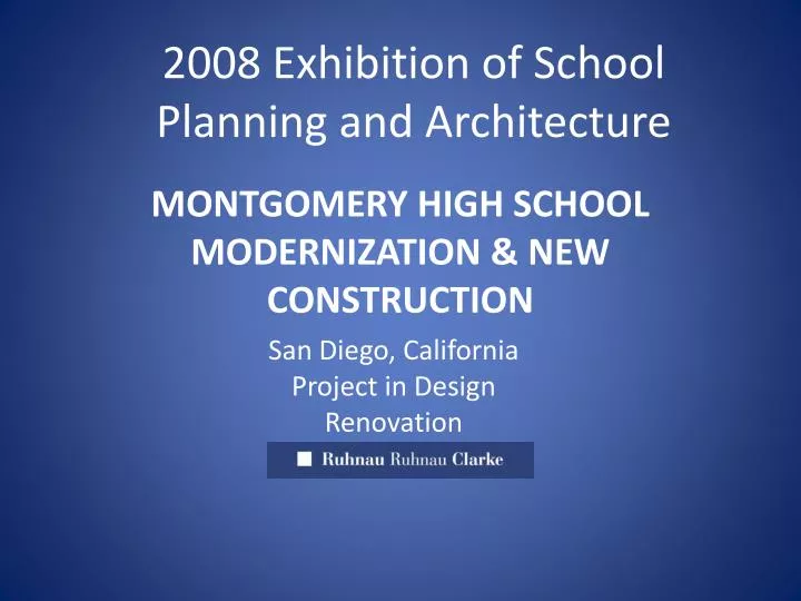 montgomery high school modernization new construction