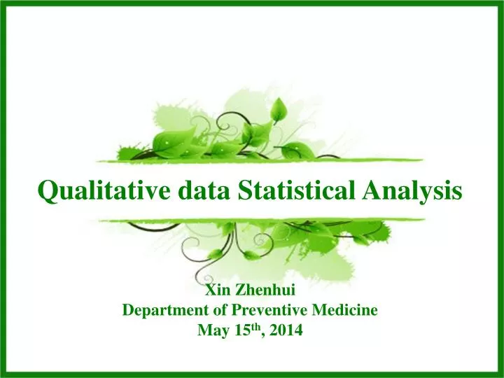 qualitative data statistical analysis
