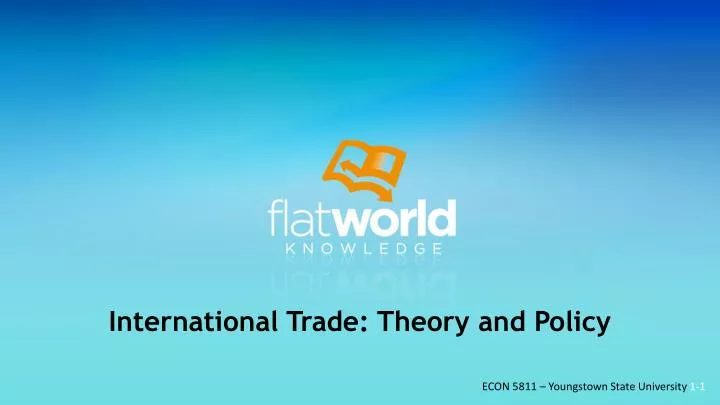international trade theory and policy