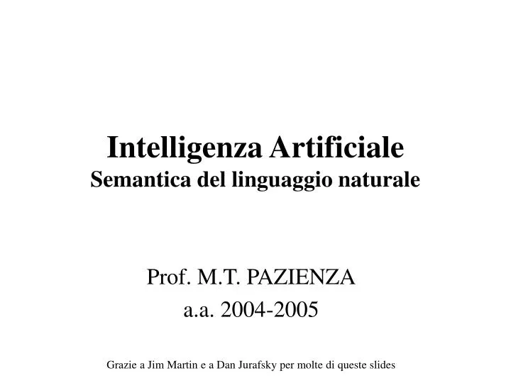 intelligenza artificiale semantica del linguaggio naturale