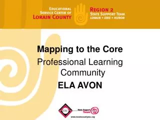 Mapping to the Core Professional Learning Community ELA AVON