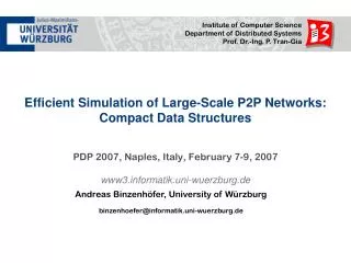 Efficient Simulation of Large-Scale P2P Networks: Compact Data Structures