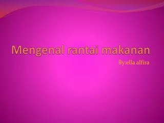 mengenal rantai makanan
