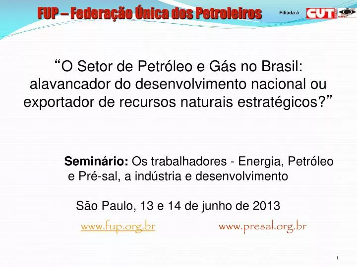 fup federa o nica dos petroleiros