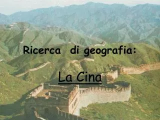 ricerca di geografia