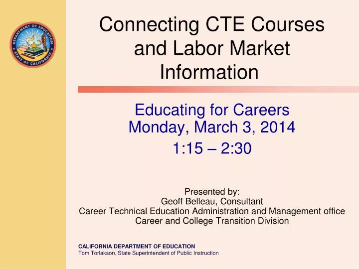 connecting cte courses and labor market information