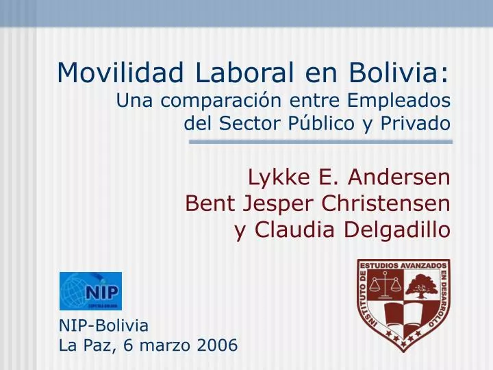 movilidad laboral en bolivia una comparaci n entre empleados del sector p blico y privado