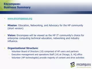 Encompass: Business Summary