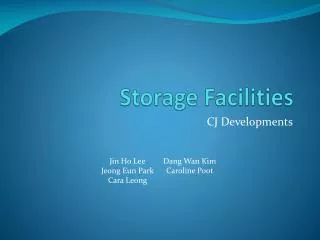 Storage Facilities