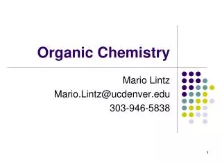 organic chemistry