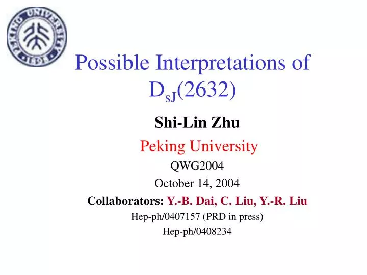 possible interpretations of d sj 2632