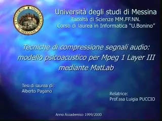 universit degli studi di messina facolt di scienze mm ff nn corso di laurea in informatica u bonino