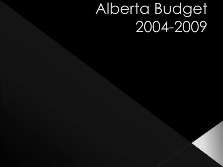 alberta budget 2004 2009