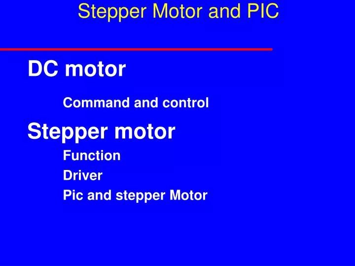 stepper motor and pic